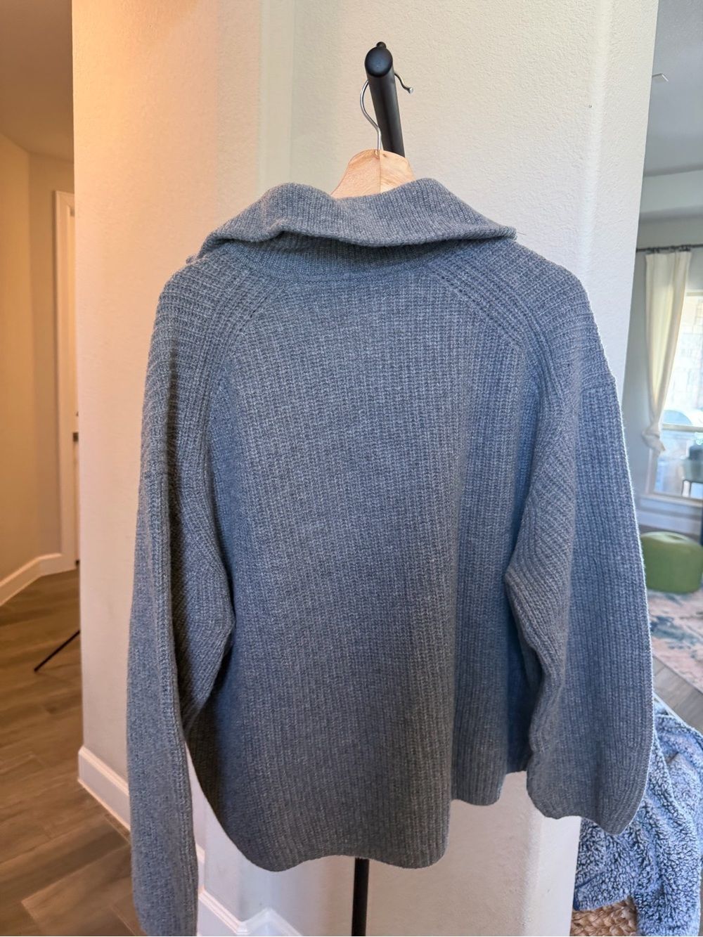 Everlane Merino Wool Half-Zip Sweater Women's Heather Gray Long Sleeve XL - Picture 2 of 8